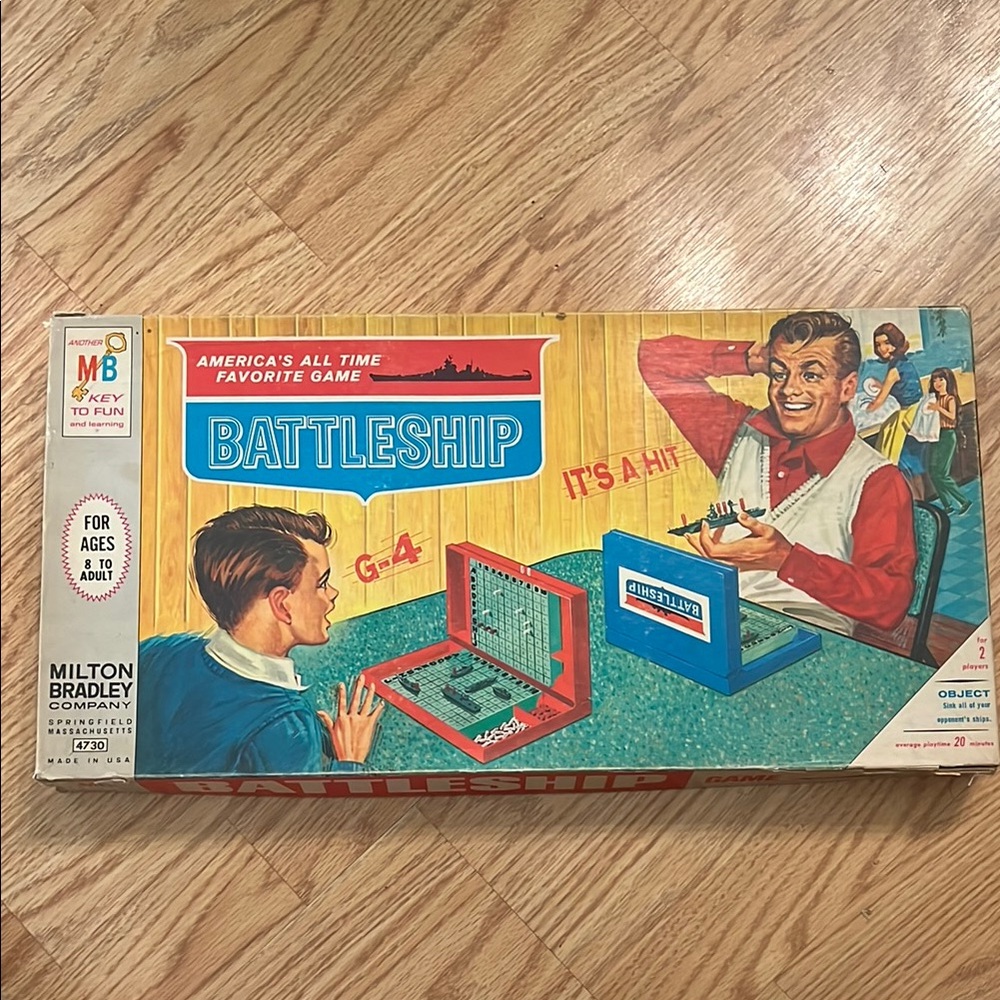 Vintage 1967 Milton Bradley Battleship Game